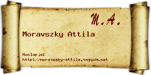 Moravszky Attila névjegykártya